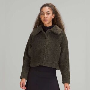 Lululemon Olive Green Fleece Sherpa Jacket